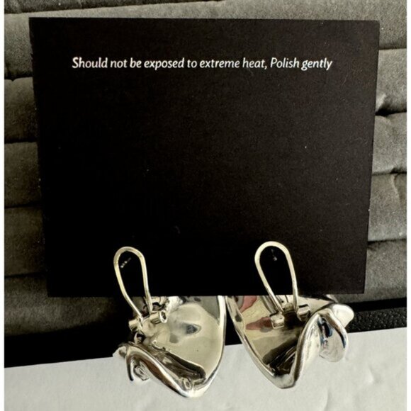 E&L Sterling Silver Electroform Statement Earrings Israel - Picture 9 of 10